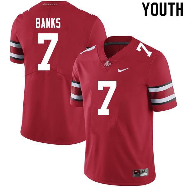 Ohio State Buckeyes #7 Sevyn Banks Youth Official Jersey Scarlet